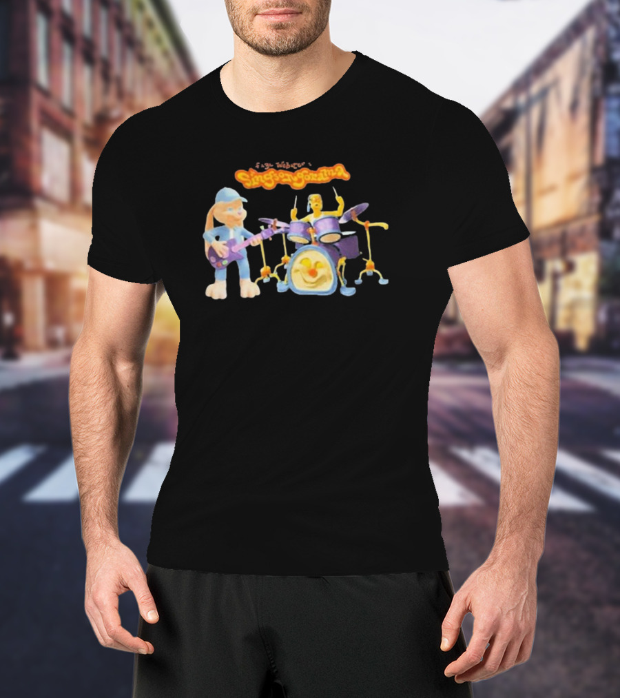 Faye Webster Singsongorama Cartoon Band Performance With Guitar And Drums T-Shirt