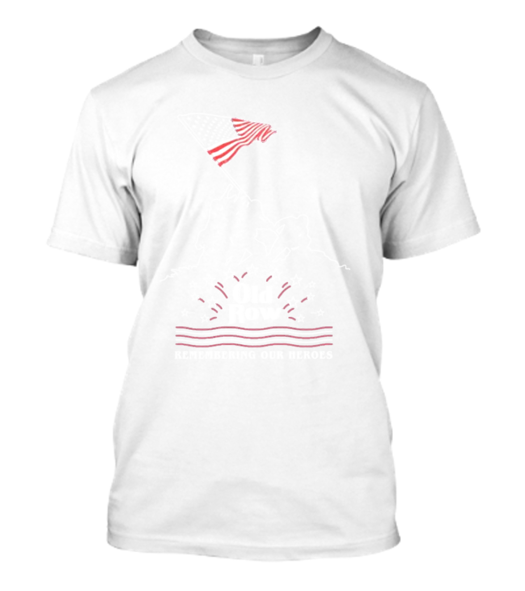 Old Row Remembering Our Heroes Flag And Soldiers America T-Shirt