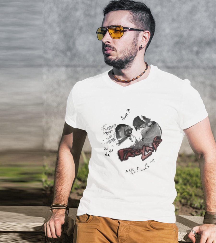 Prolaps Ask Me About God Crack Bleeding Heart Hi Five Hints HA HA HA T-Shirt