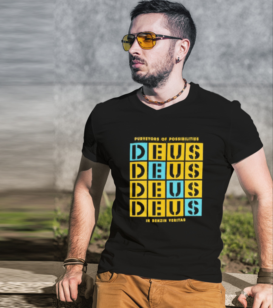 Purveyors Of Possibilities Deus Deus Deus Deus In Benzin Veritas T-Shirt