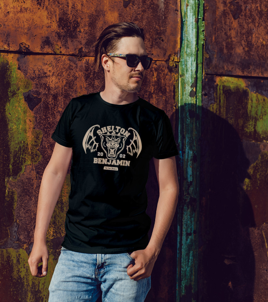 Shelton Benjamin 2002 The Gold Standard Winged Tiger T-Shirt