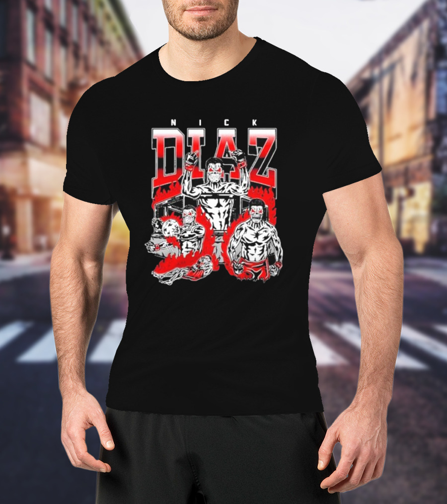 Nick Diaz Skull Fighters MMA Concept T-Shirt
