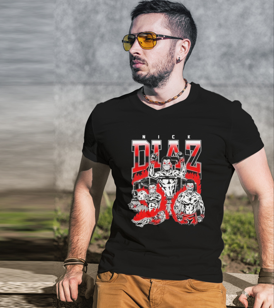 Nick Diaz Skull Fighters MMA Concept T-Shirt