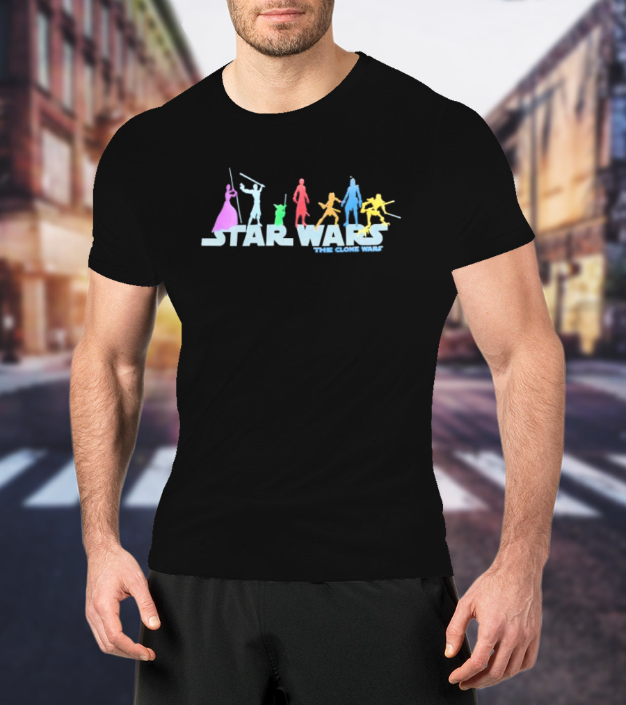 Star Wars The Clone Wars Pride Rainbow T-Shirt