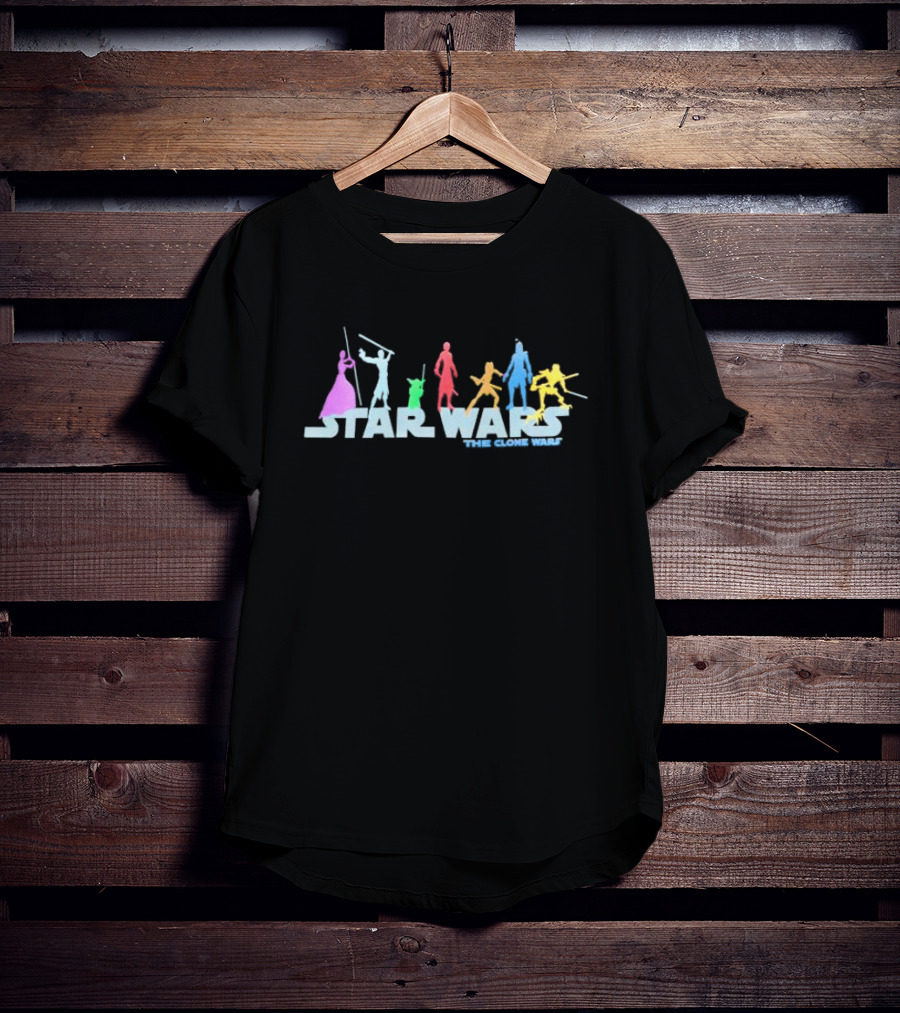 Star Wars The Clone Wars Pride Rainbow T-Shirt