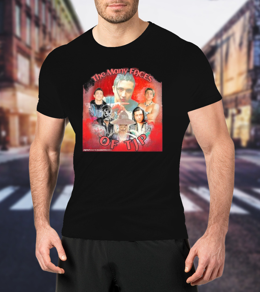 The Many Faces Of TJP Wrestler Transformations And Characters T-Shirt