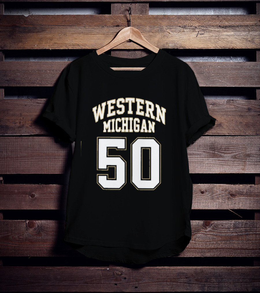 Western Michigan Bronco Pride Number 50 T-Shirt
