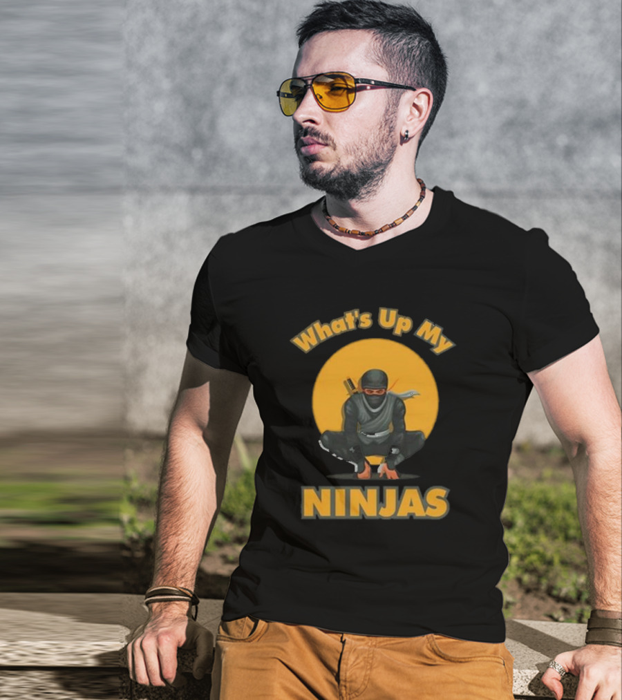 What's Up My Ninjas Stealthy Warrior Pose T-Shirt