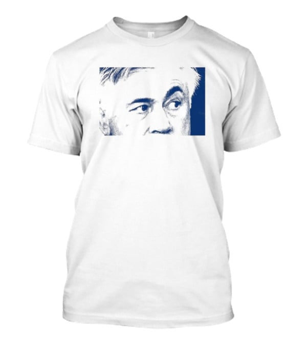 Don Carlo Ancelotti Eyes AOF Images In Blue T-Shirt