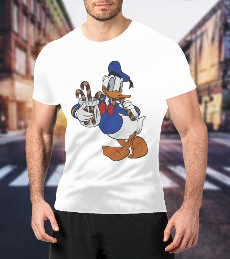 Donald Duck Festive Candy Canes T-Shirt
