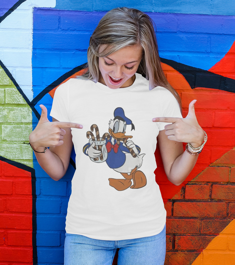 Donald Duck Festive Candy Canes T-Shirt