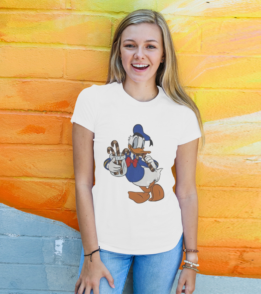 Donald Duck Festive Candy Canes T-Shirt