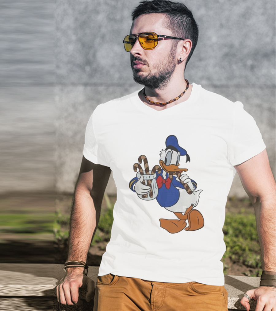 Donald Duck Festive Candy Canes T-Shirt