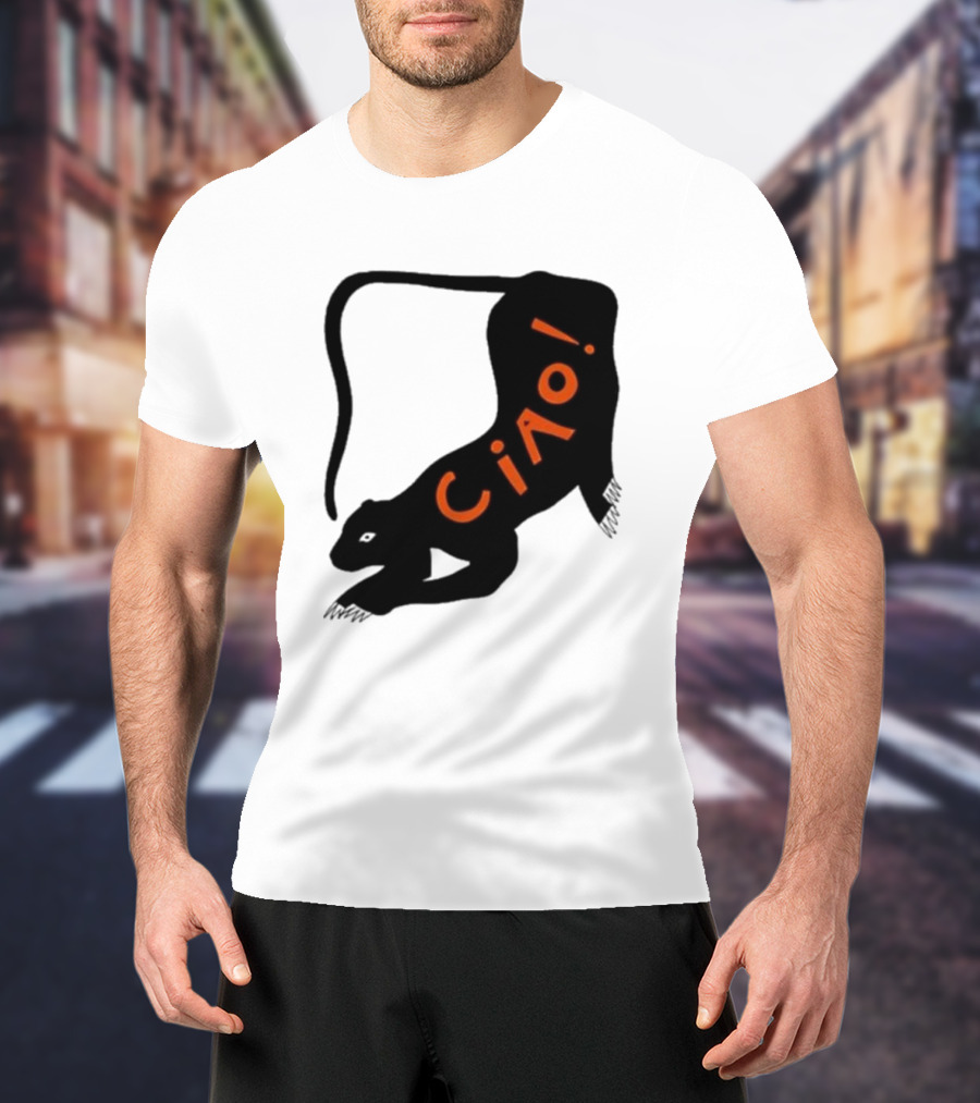 Elena Fiorenza Gatti Ciao Black Cat T-Shirt