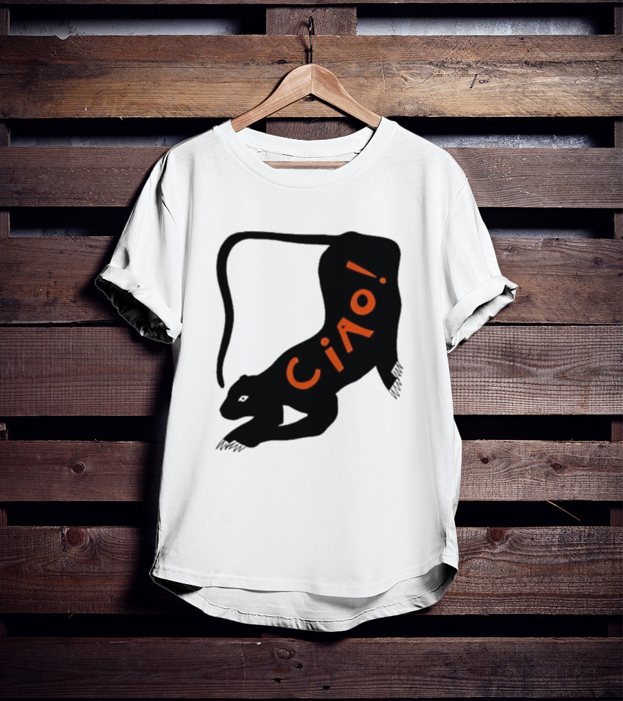 Elena Fiorenza Gatti Ciao Black Cat T-Shirt
