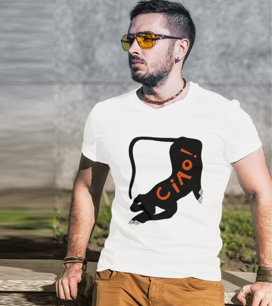 Elena Fiorenza Gatti Ciao Black Cat T-Shirt