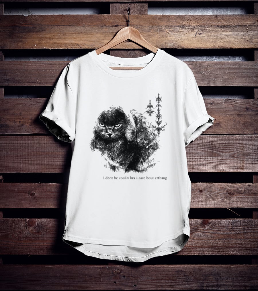 I Don’t Be Cooling Bra I Care About Errthang Cat T-Shirt