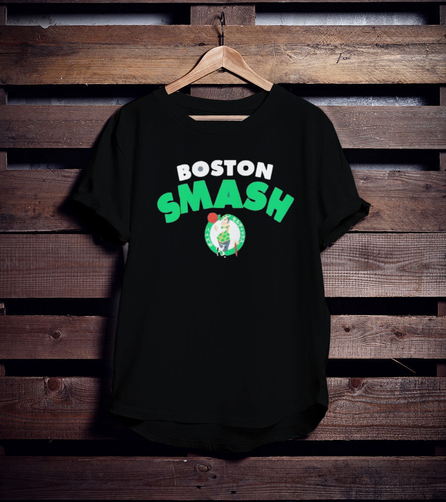 Boston Celtics Smash Basketball Emblem T-Shirt
