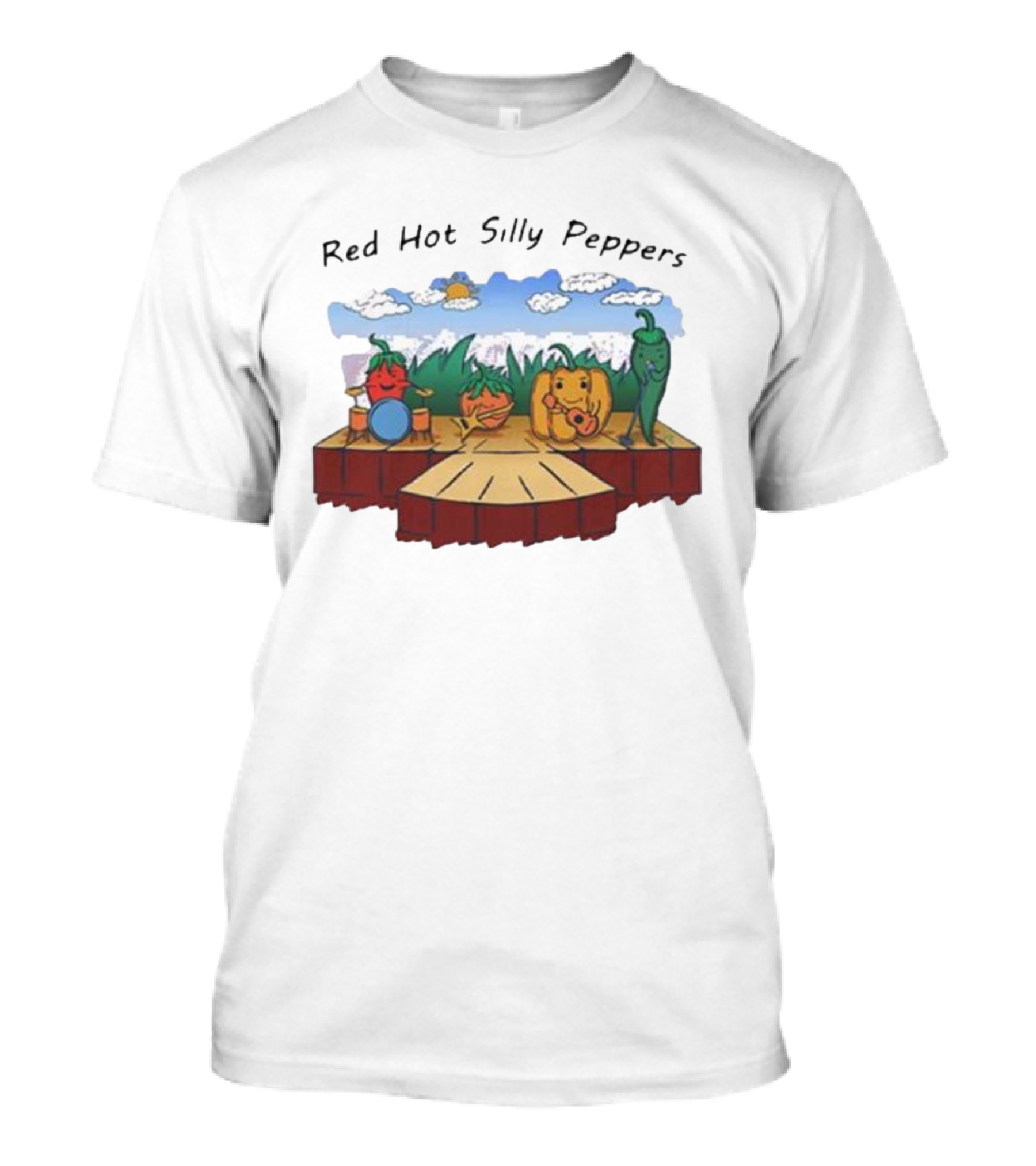 Red Hot Silly Peppers Vegetable Band Performance On Stage T-Shirt