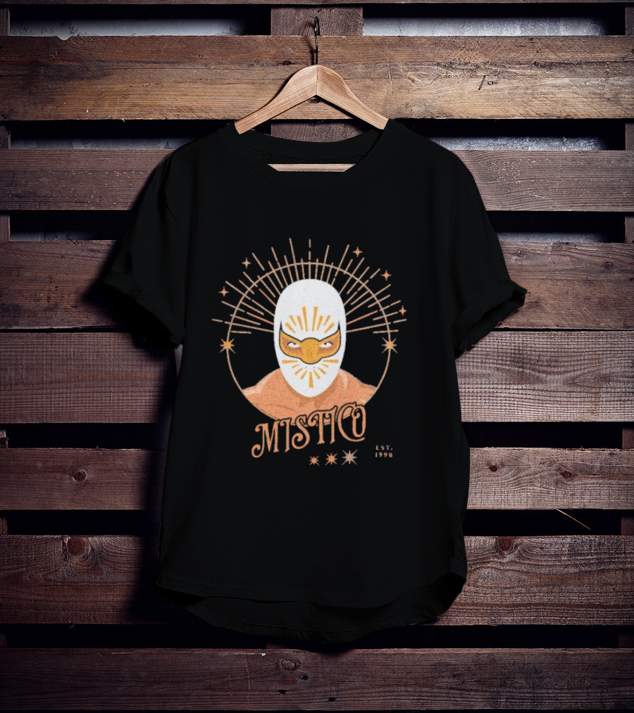 Mistico Est 1998 Wrestling Iconic Masked Starburst T-Shirt