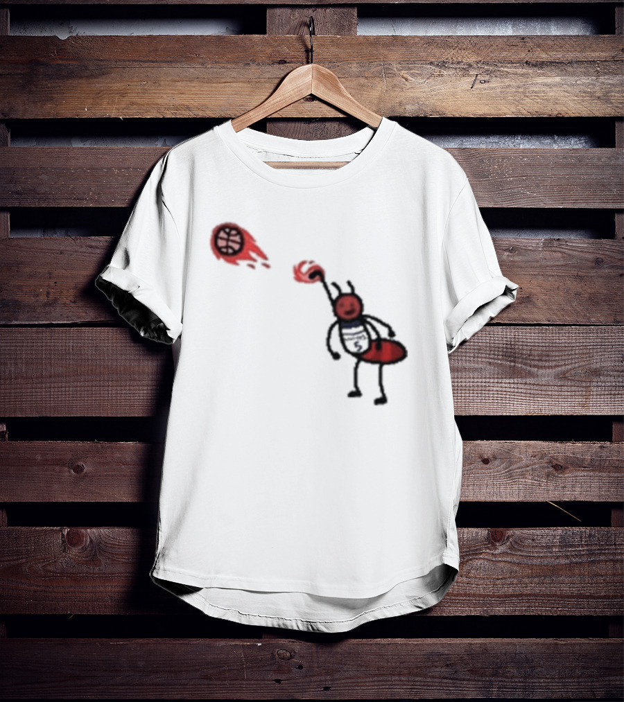 Paint Fire Ant Playing Basketball T-Shirt