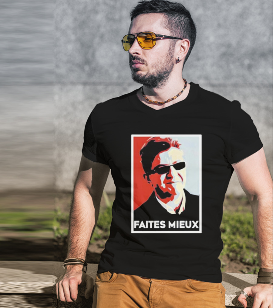 Faites Mieux Red And Black Pop T-Shirt
