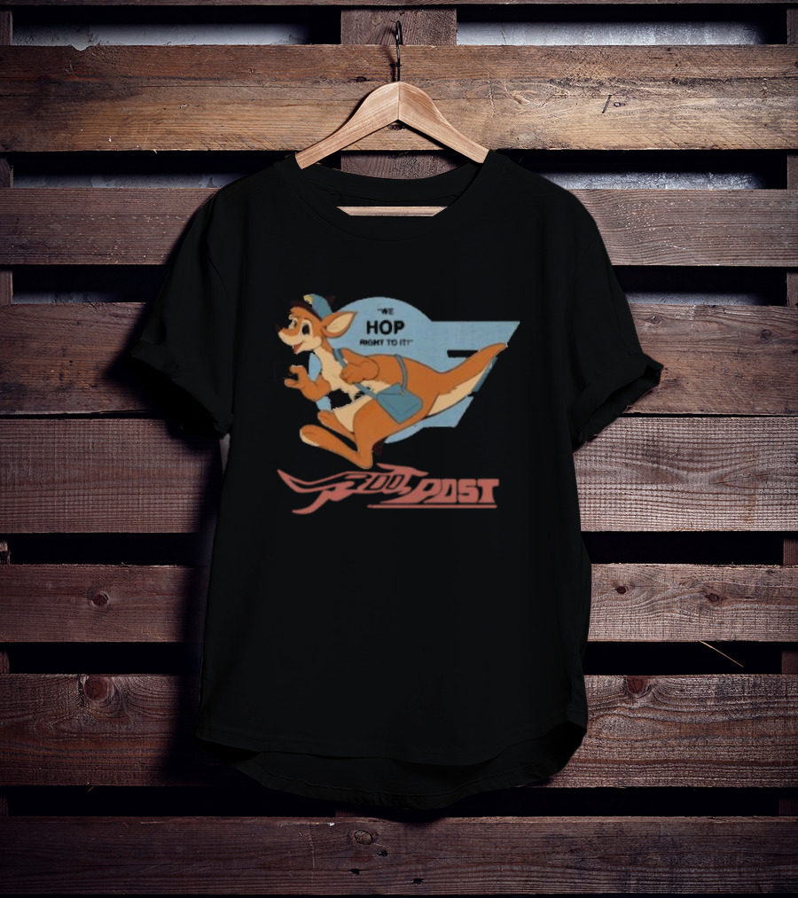Roo Post We Hop Right To It Kangaroo Mail T-Shirt