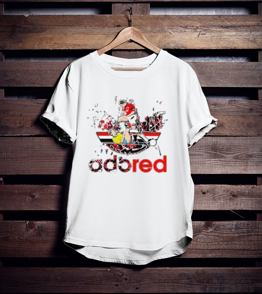 Adored Splatter Football Tackle T-Shirt