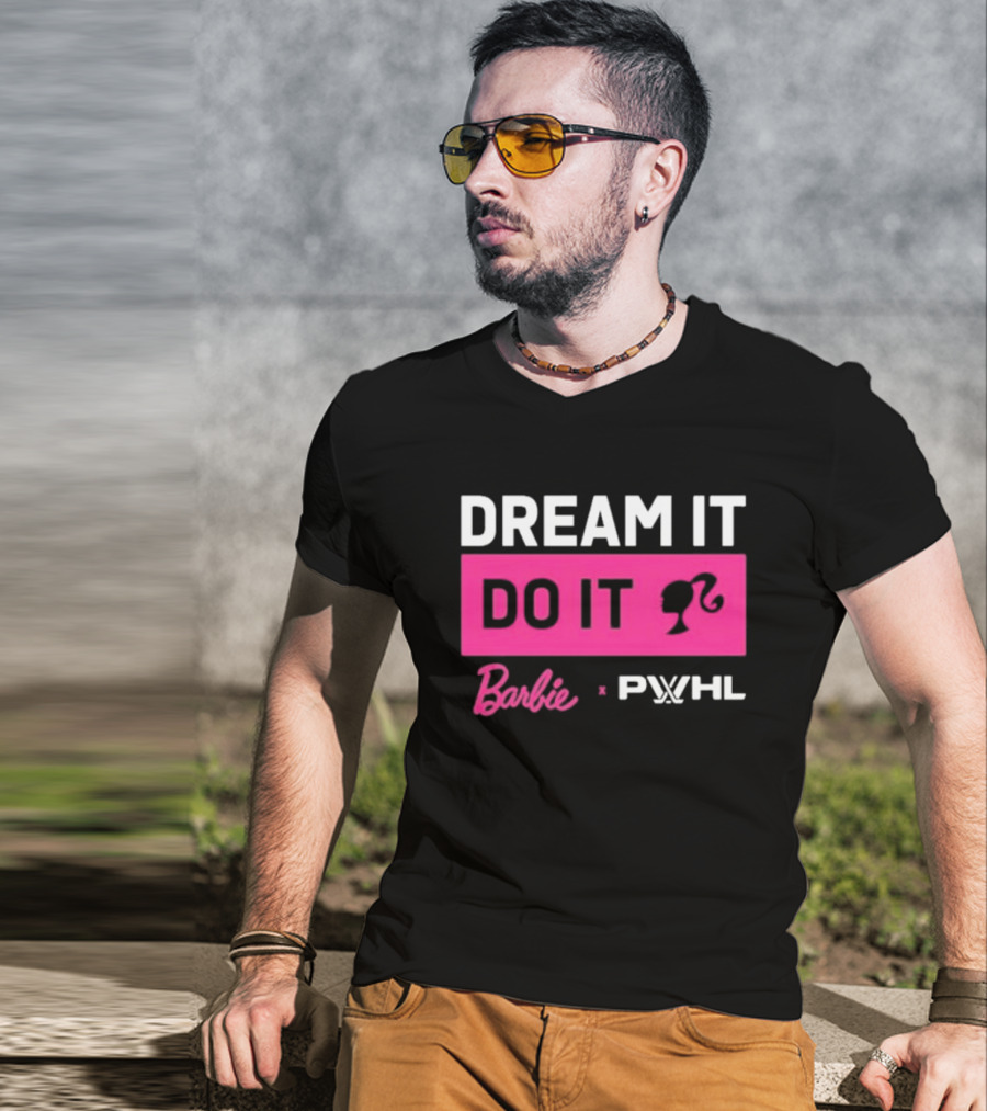 Barbie Dream It Do It X PWHL Collaboration T-Shirt
