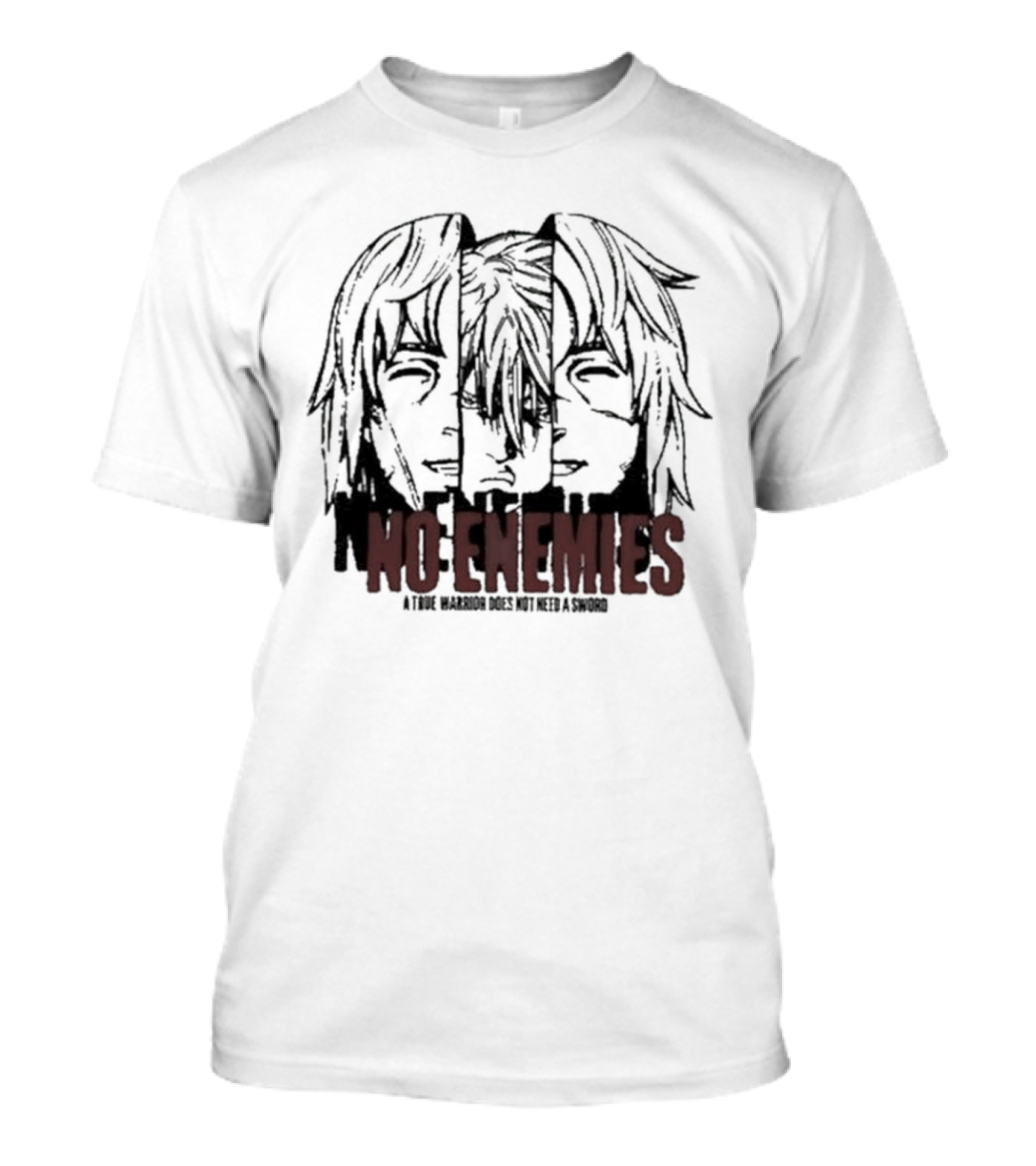 No Enemies A True Warrior Does Not Need A Sword Soul King Manga Faces T-Shirt