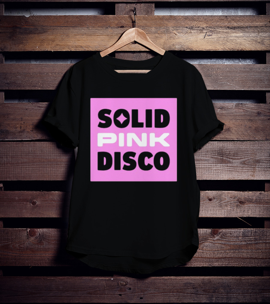 SOLID PINK DISCO Starburst Retro Block T-Shirt