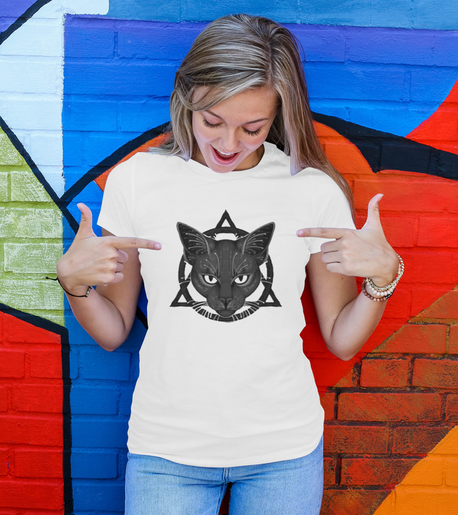 Therian Theta Delta Feline Symbol With Cat T-Shirt