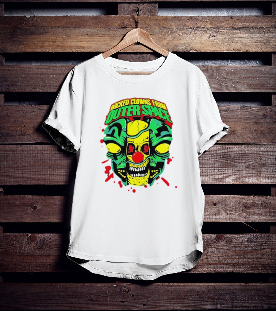 Wicked Clowns From Outer Space Psychopathic Vault ICP Split Face Alien T-Shirt