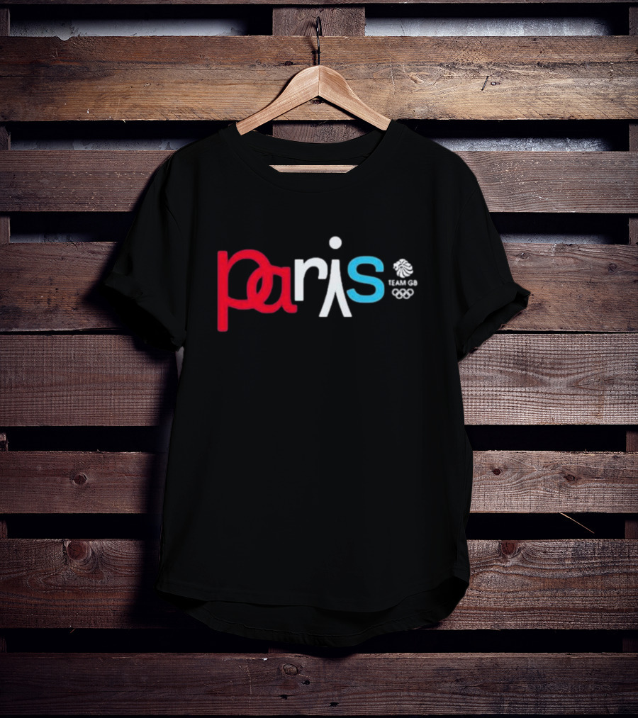 Paris Team GB Eiffel Olympic Rings T-Shirt