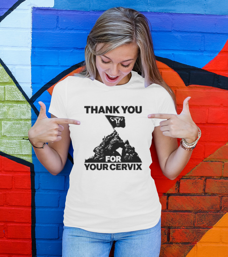 Thank You For Your Cervix Iconic Flag T-Shirt