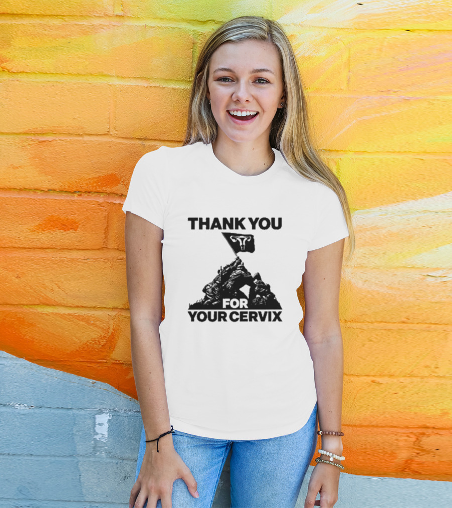 Thank You For Your Cervix Iconic Flag T-Shirt