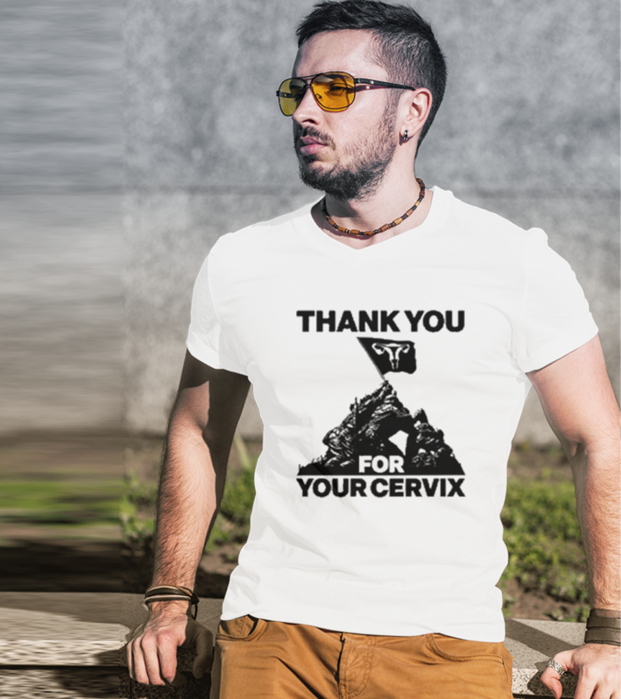 Thank You For Your Cervix Iconic Flag T-Shirt