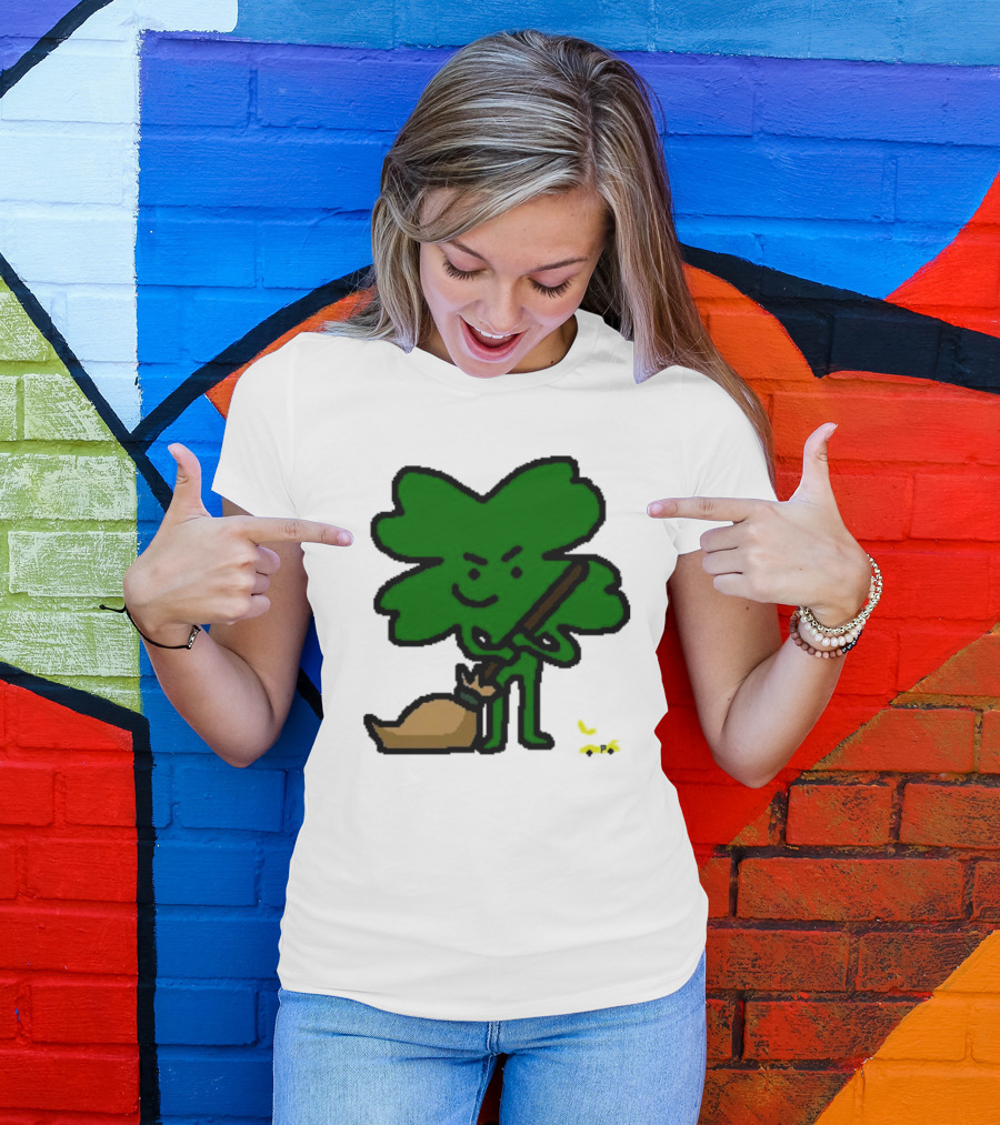 The Celtics Sweep The Pacers NBA Paint Shamrock Holding Broom T-Shirt