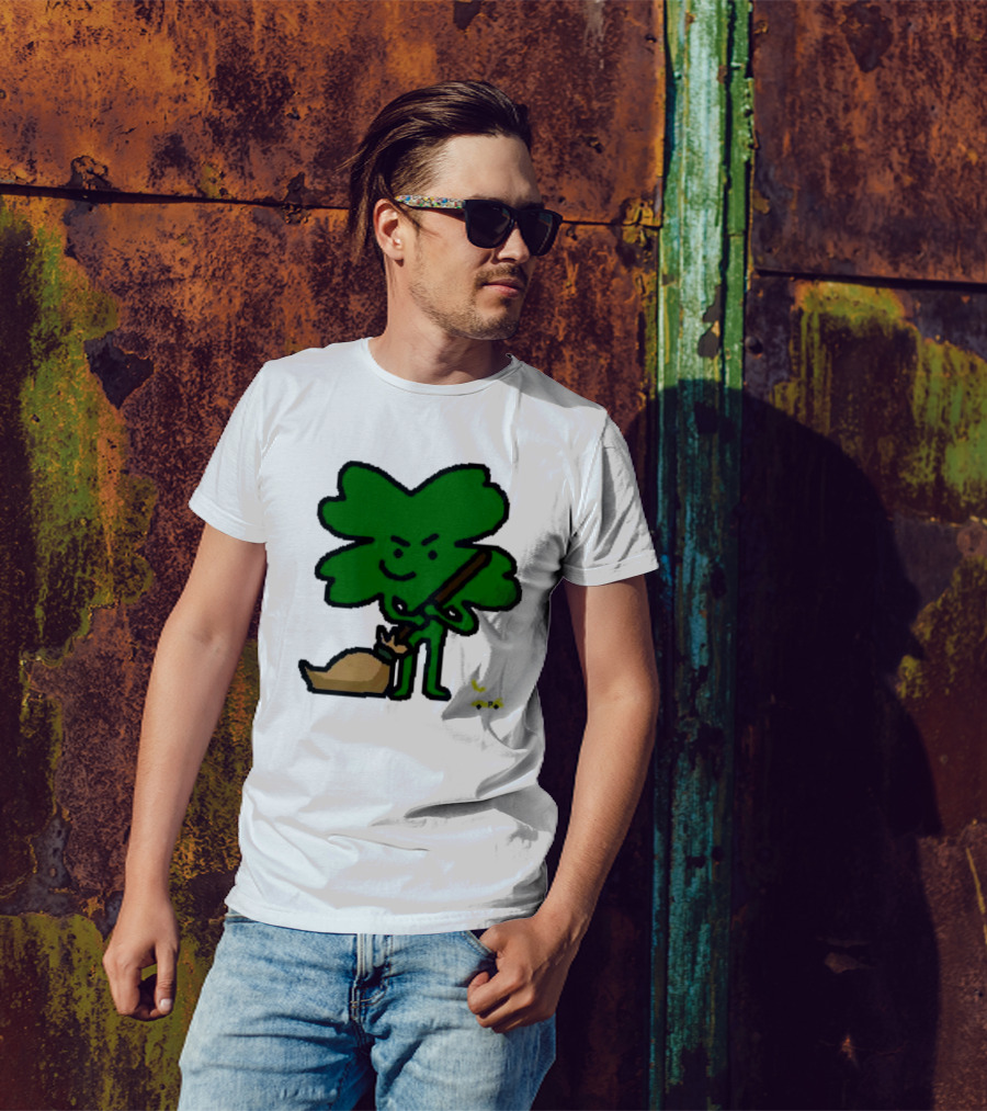 The Celtics Sweep The Pacers NBA Paint Shamrock Holding Broom T-Shirt