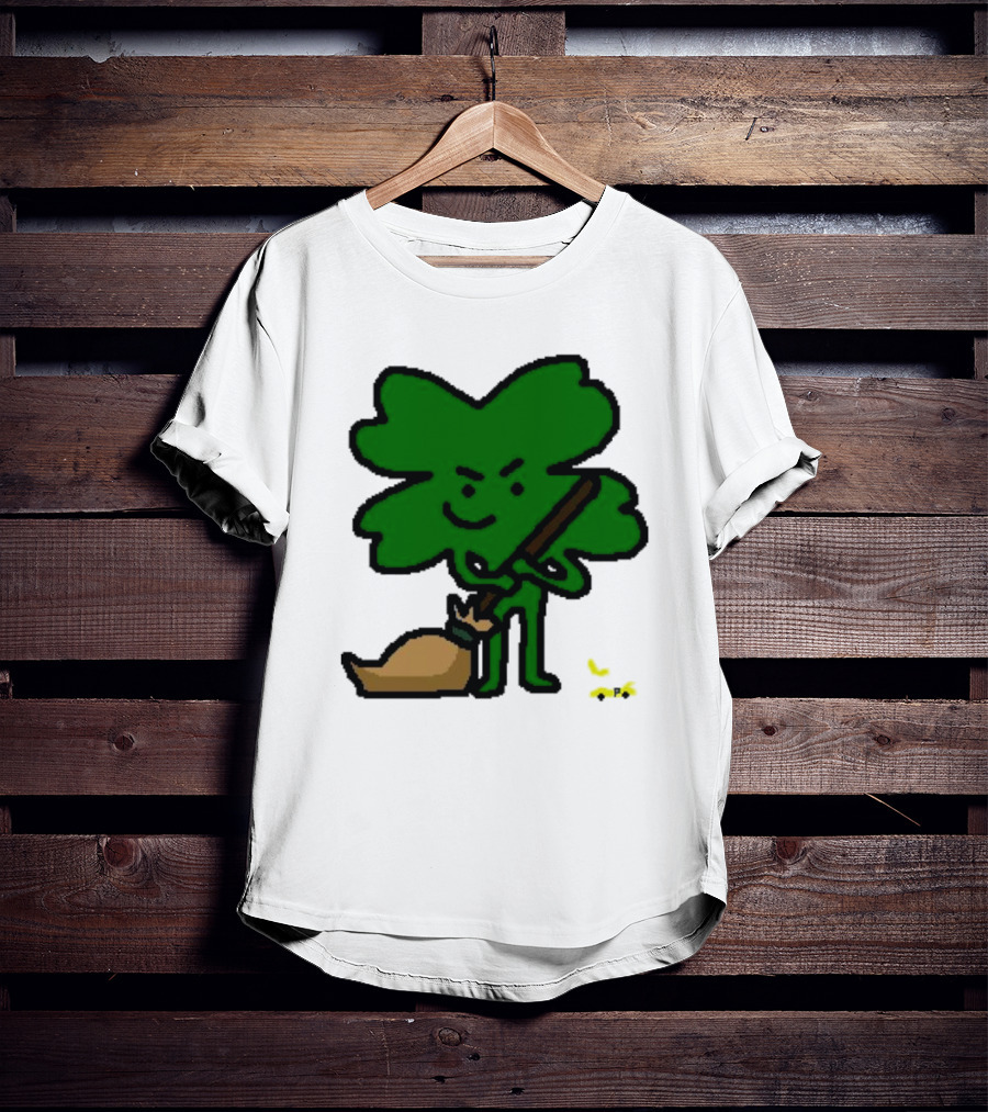 The Celtics Sweep The Pacers NBA Paint Shamrock Holding Broom T-Shirt