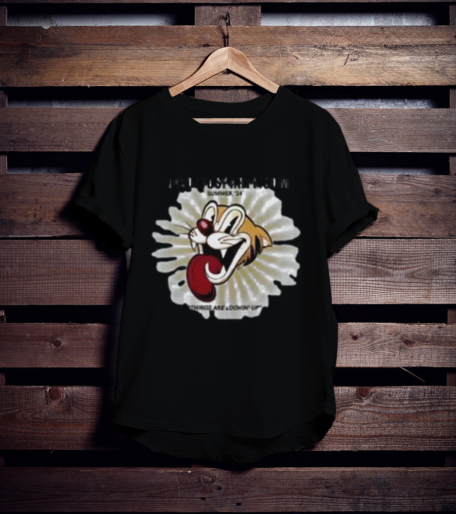 THELOFTUSPARTY.COM Summer ’24 Things Are Lookin Up Playful Cartoon Face T-Shirt