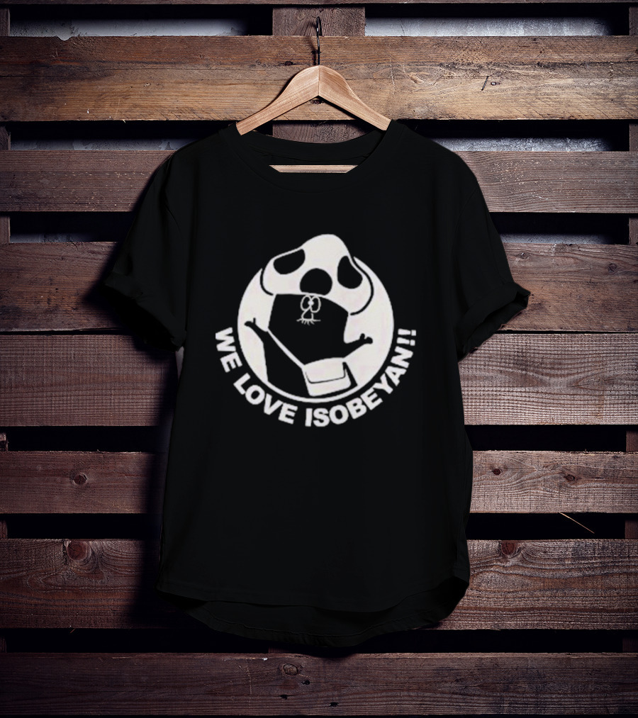 WE LOVE ISOBEYAN Cartoon Mole Character In White Circle T-Shirt