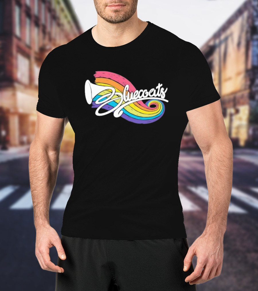 Bluecoats Horn With Rainbow Swirl T-Shirt