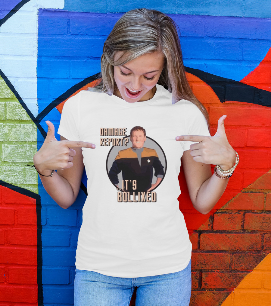 Damage Report It’s Bollixed Star Trek Inspired Character With Uniform T-Shirt