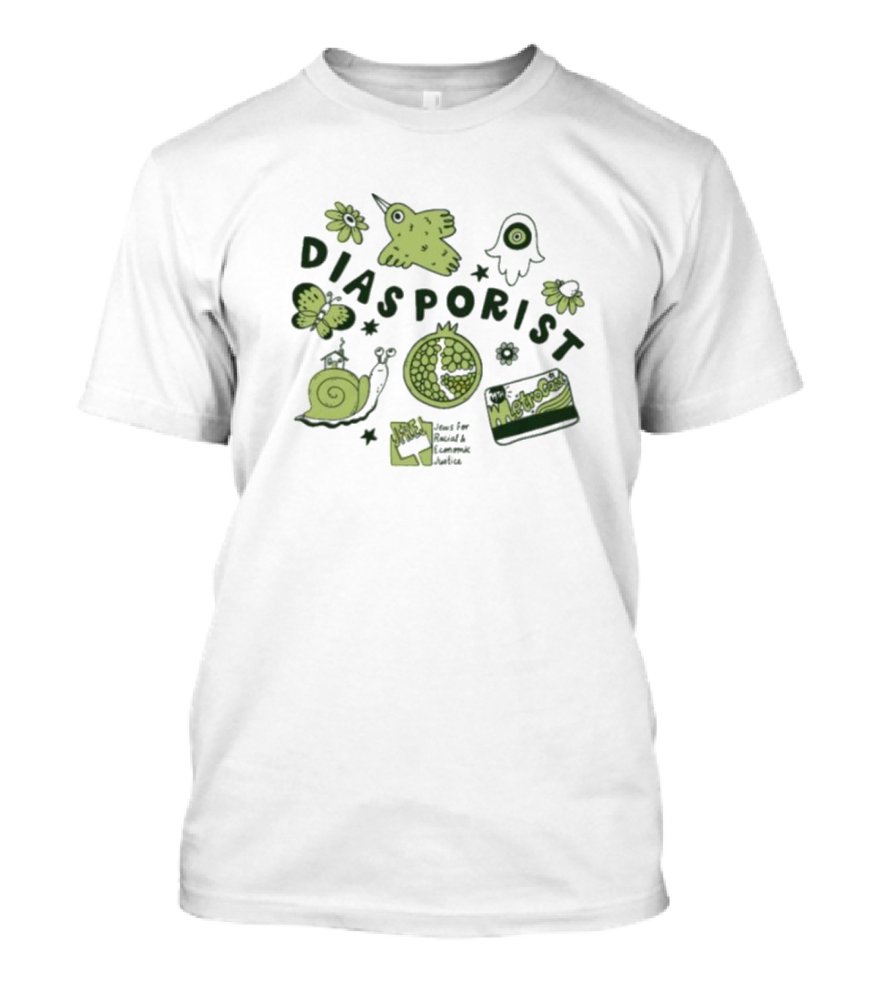 Diasporist Iconic Nature And Text Elements T-Shirt