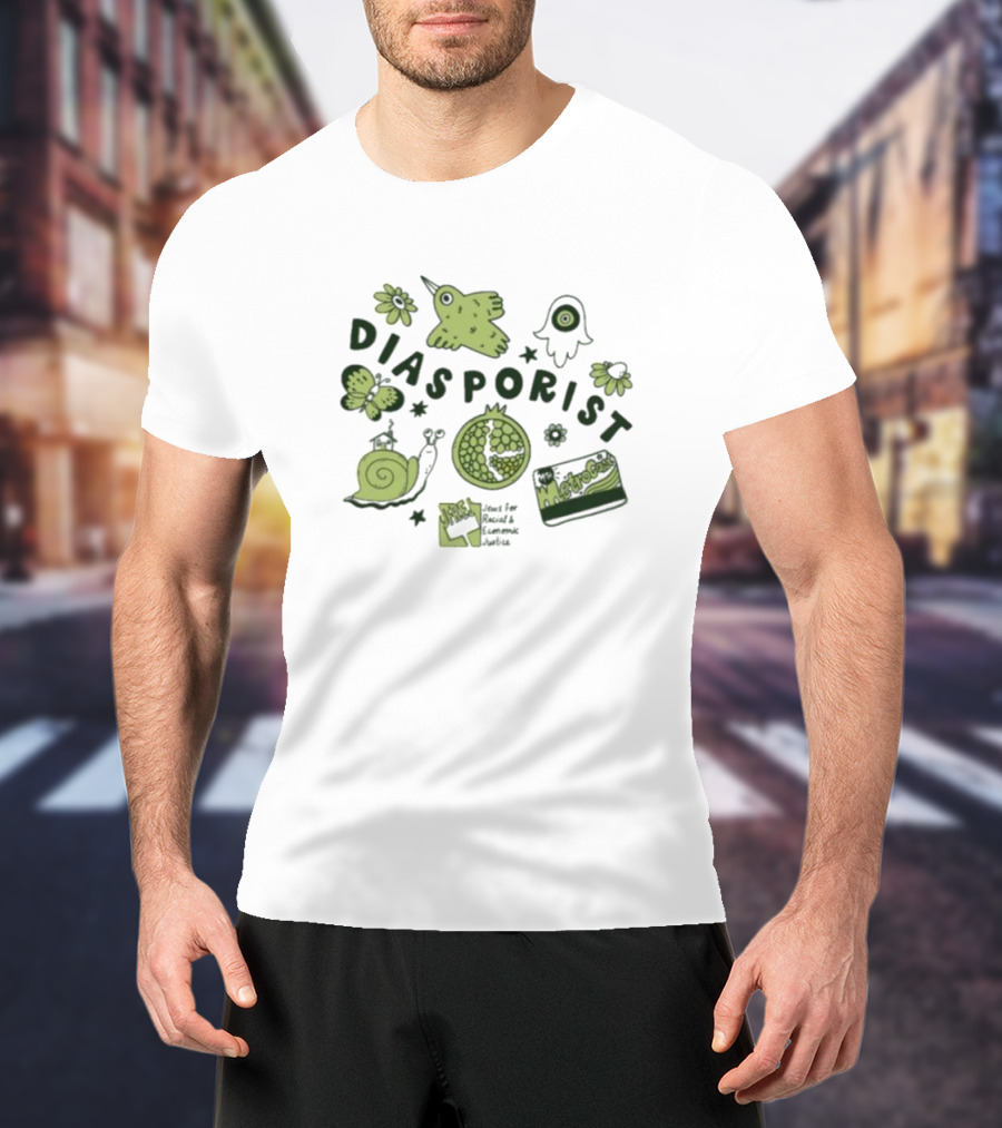 Diasporist Iconic Nature And Text Elements T-Shirt