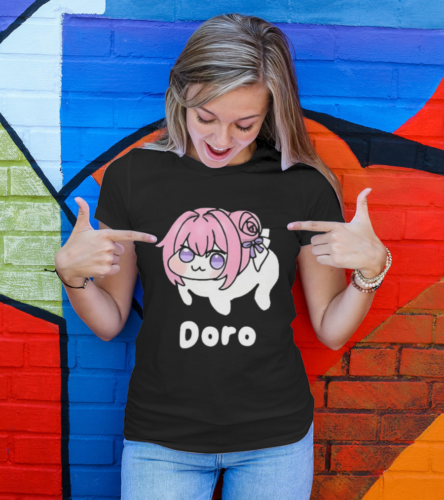 Doro Nikke Anime Pink Hair Character T-Shirt