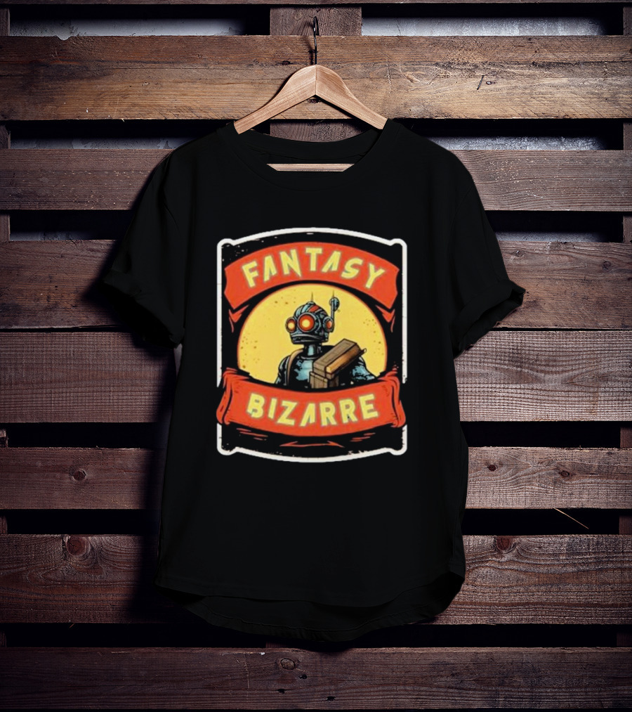 Fantasy Bizarre Robot With Vintage Sci-Fi Suit And Gadget Box T-Shirt