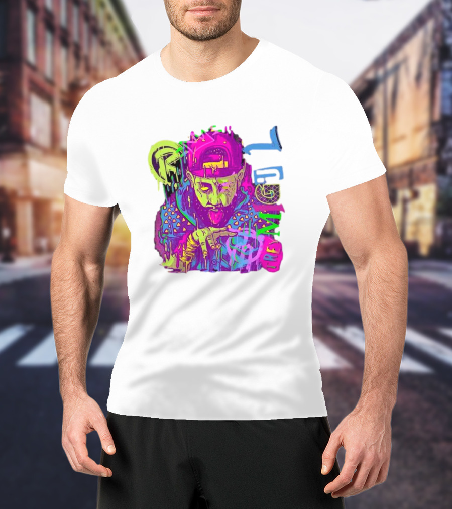 Trey Miguel Neon Drip Purple Paint T-Shirt