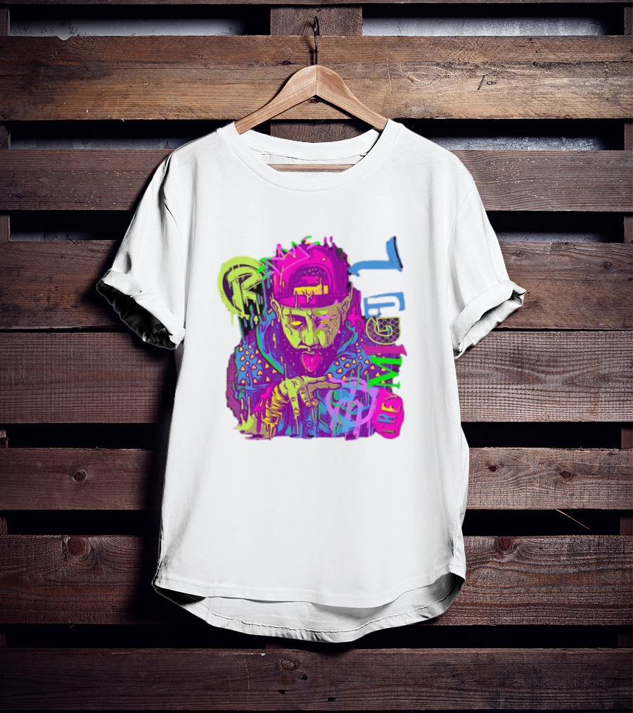Trey Miguel Neon Drip Purple Paint T-Shirt